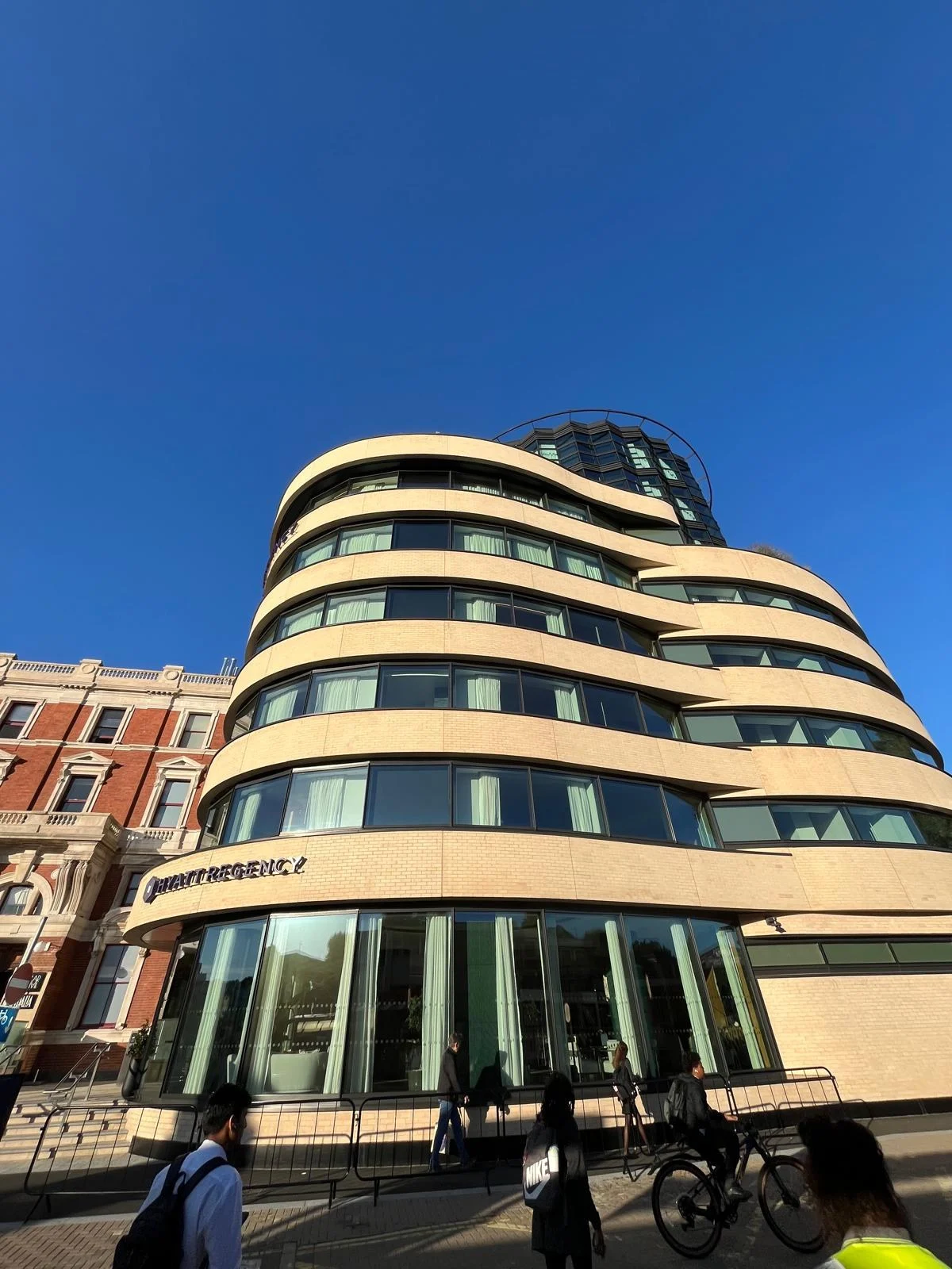The Hyatt Regency Hotel — Front elevation of the hotel