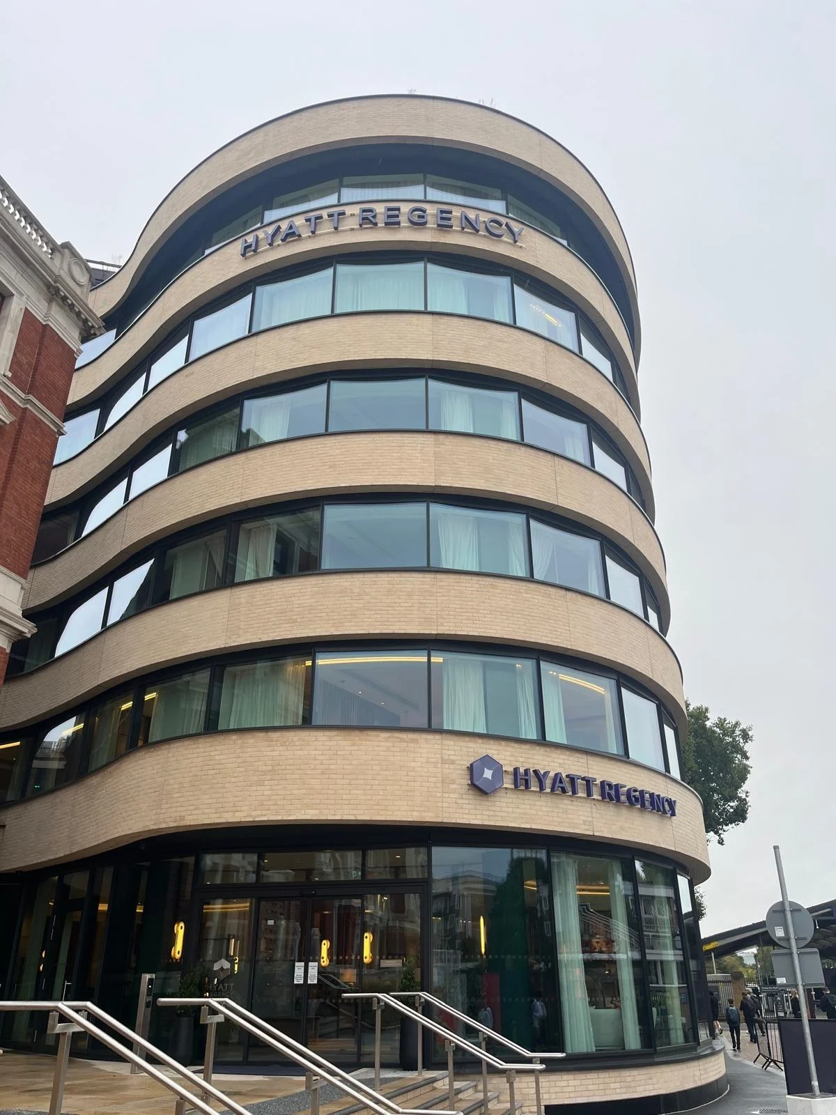 Hyatt Regency hotel entrance and curved façade